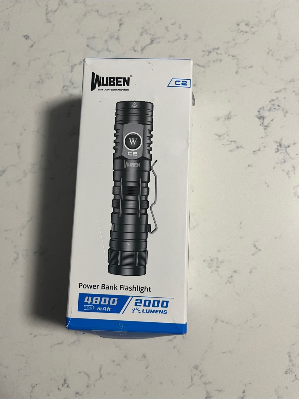 🔦 WUBEN C2 2000-Lumen Power Bank Flashlight — NEW IN BOX! 🔋